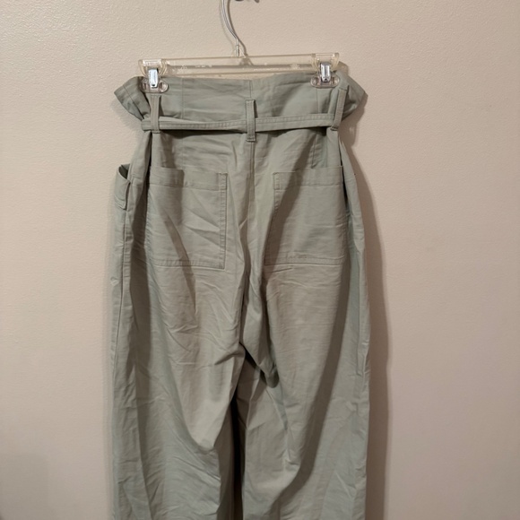 Light green wide leg pants with tie, size 10 - Picture 5 of 8